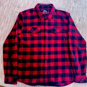 Kuiu XL Field Flannel shirt, red/black buffalo check